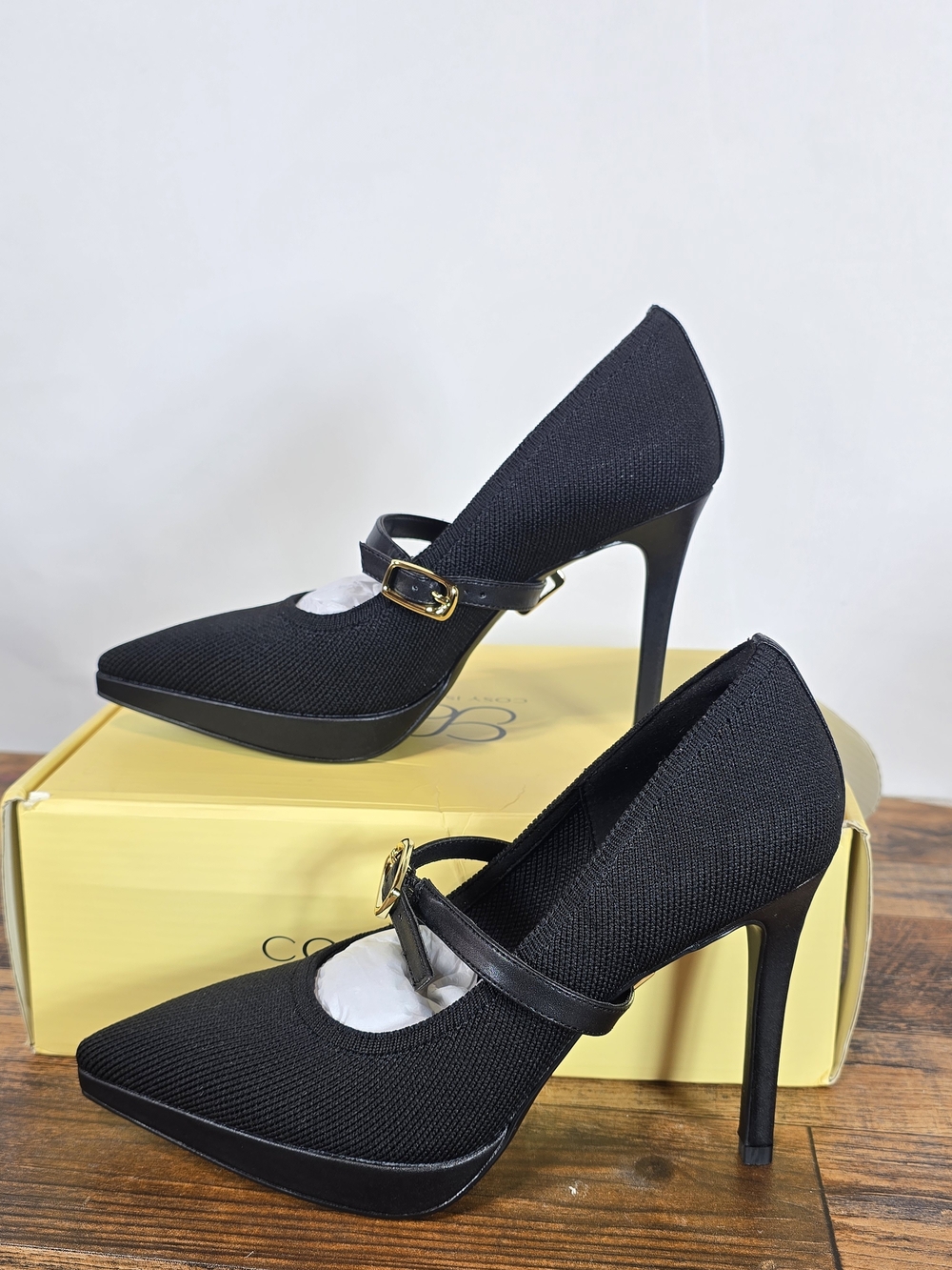 Cosy Island Classic Black Mary Jane High Heel Stiletto Pumps Size 7 - Picture 5 of 16